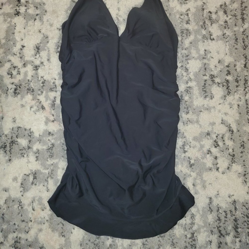 Beach Native Black One Piece Dress Swimsuit | sz16